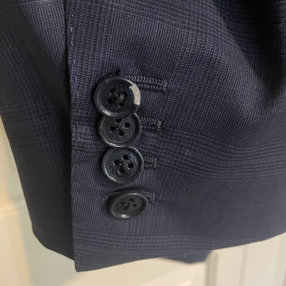 $1800 Canali Blue Checked Sport Coat/ Blazer - 40 - Picture 13 of 15